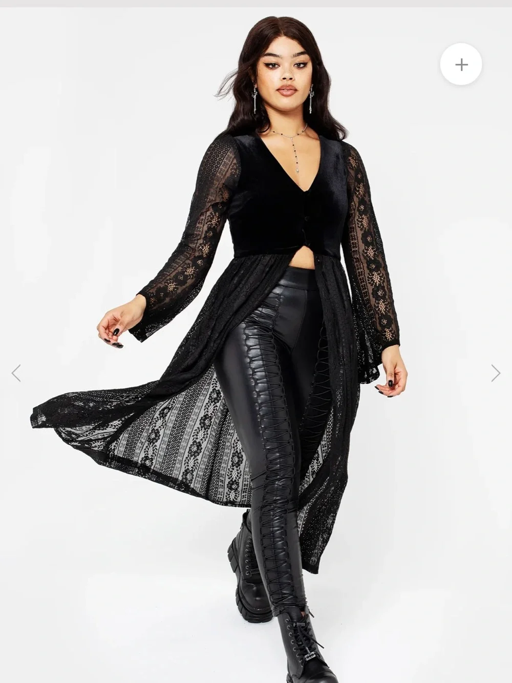 Disturbia Black Lace-Up Faux Leather Leggings - Picture 6 of 14